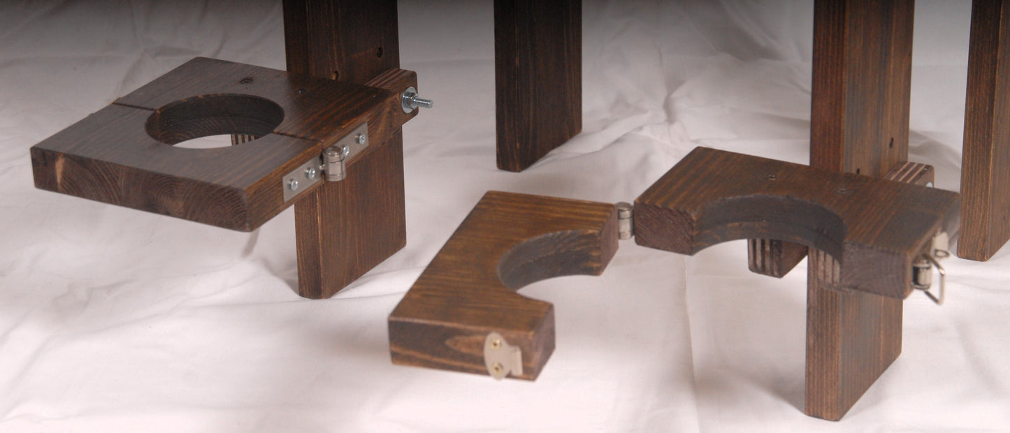 Wooden Interrogation Chair with Bondage Stocks | BDSM Dungeon Furniture