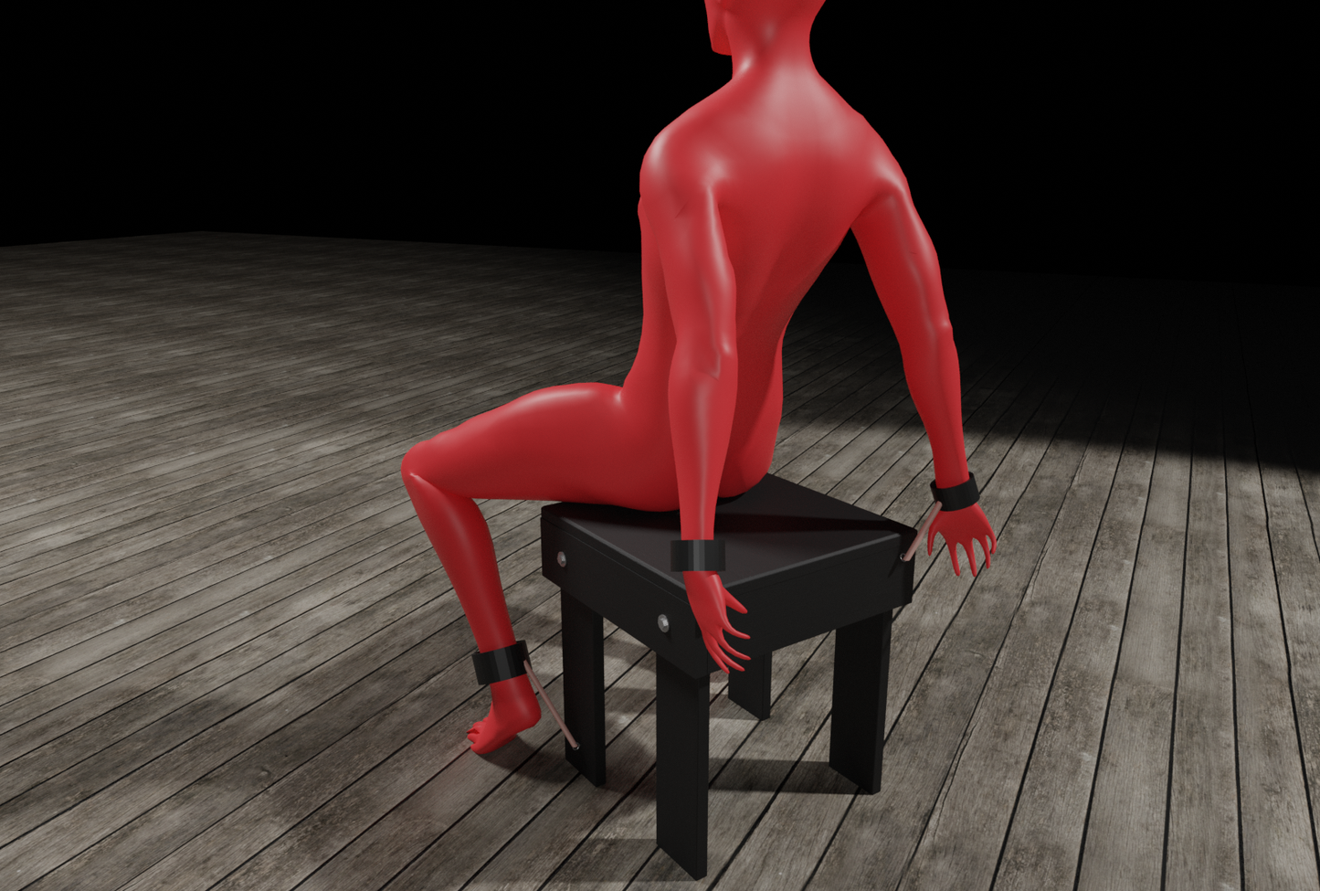 The Intimate Trap Wooden Bondage CBT Chair | BDSM Dungeon Furniture