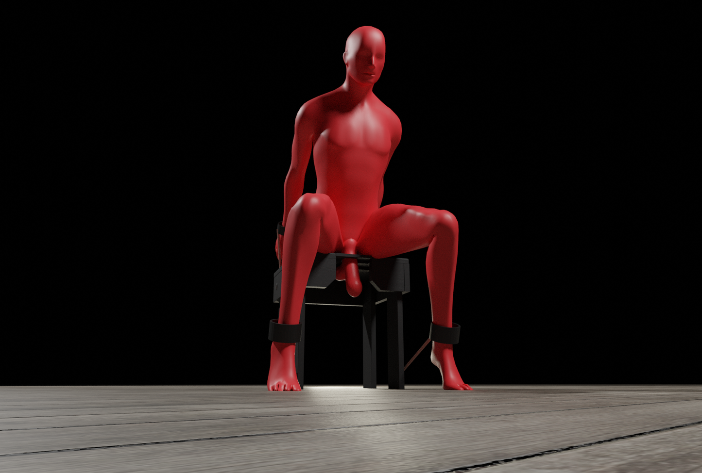 The Intimate Trap Wooden Bondage CBT Chair | BDSM Dungeon Furniture