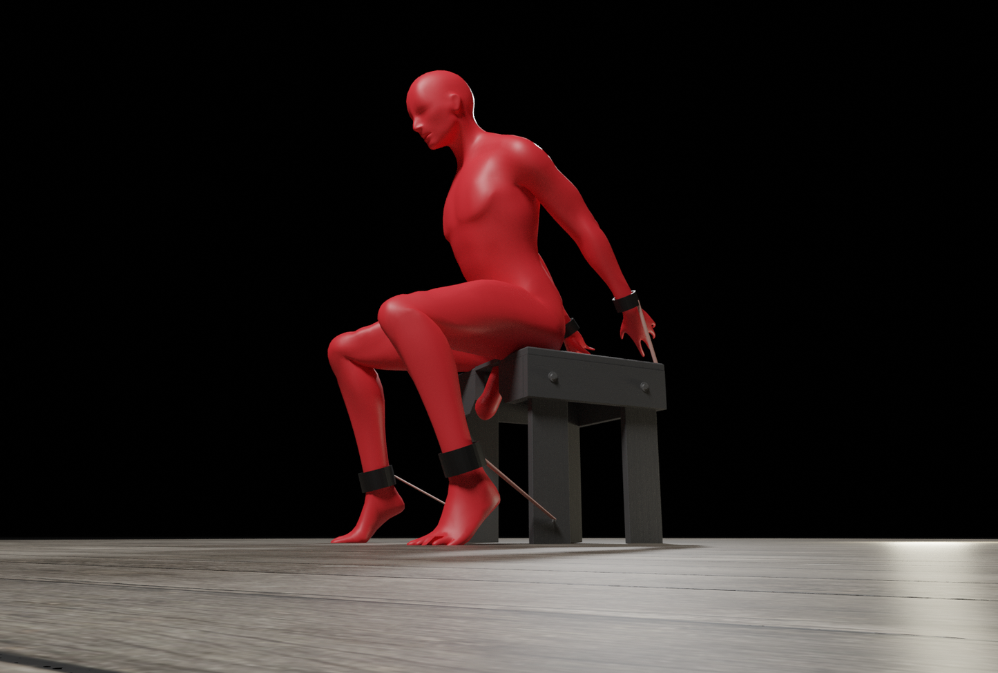 The Intimate Trap Wooden Bondage CBT Chair | BDSM Dungeon Furniture