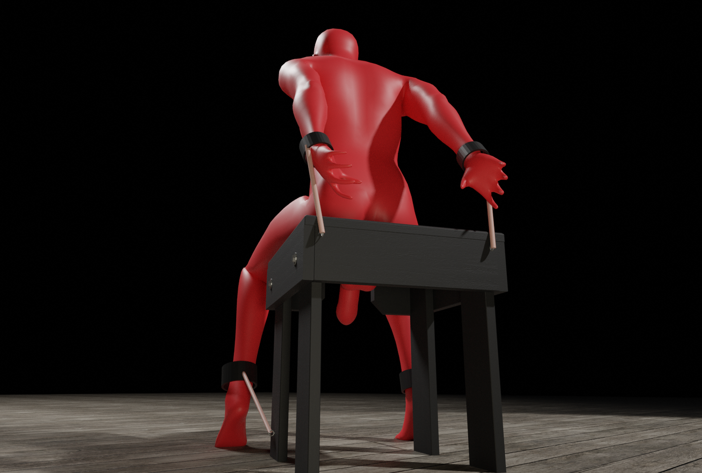 The Intimate Trap Wooden Bondage CBT Chair | BDSM Dungeon Furniture