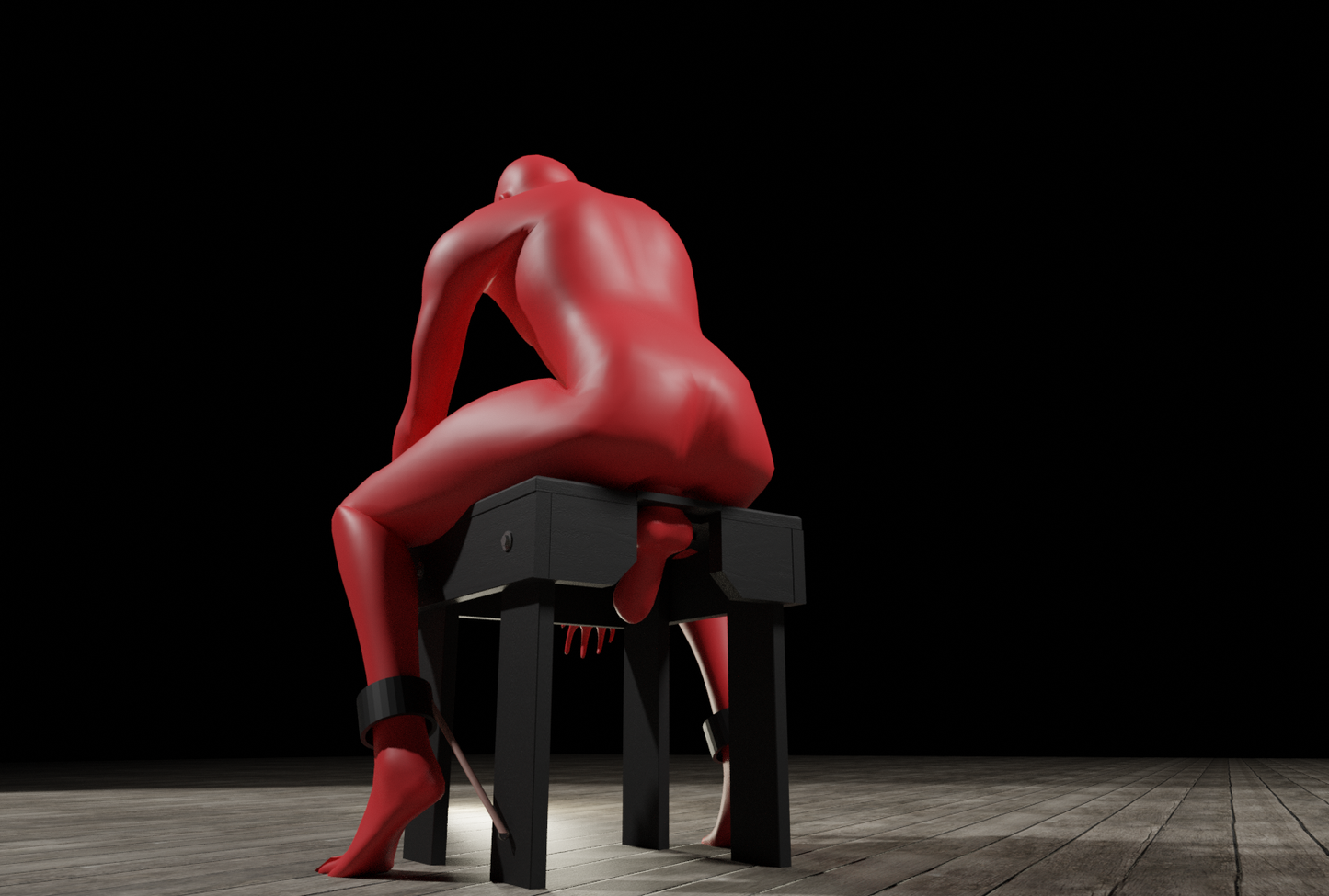 The Intimate Trap Wooden Bondage CBT Chair | BDSM Dungeon Furniture
