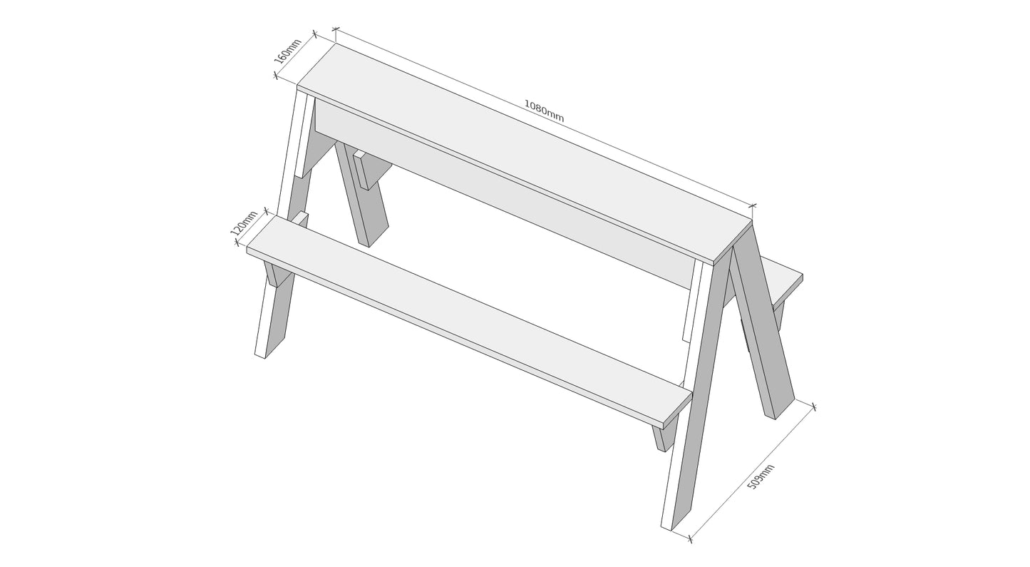 Portable Wooden Spanking Bench with Adjustable Side Supports