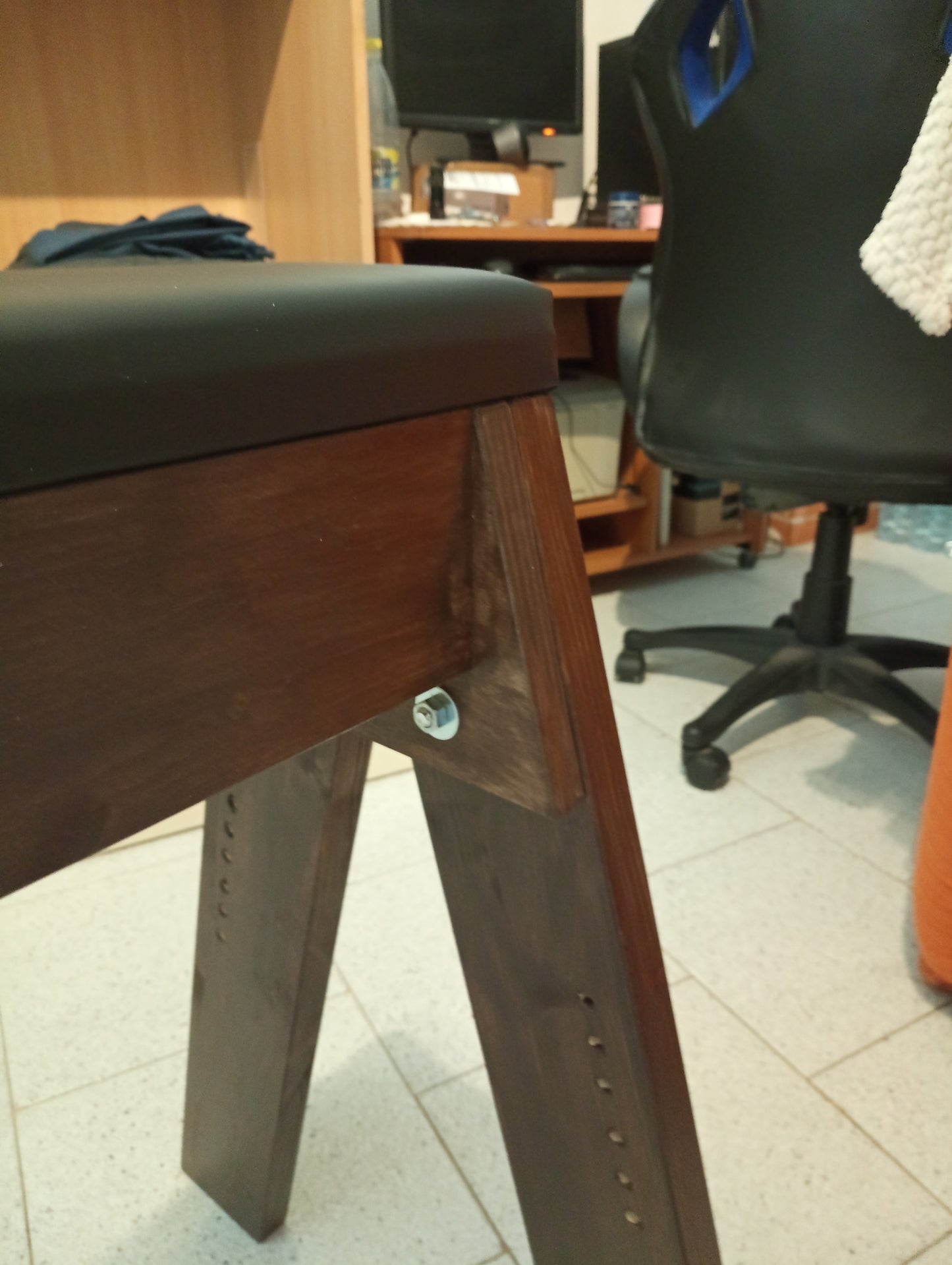 Portable Wooden Spanking Bench with Adjustable Side Supports