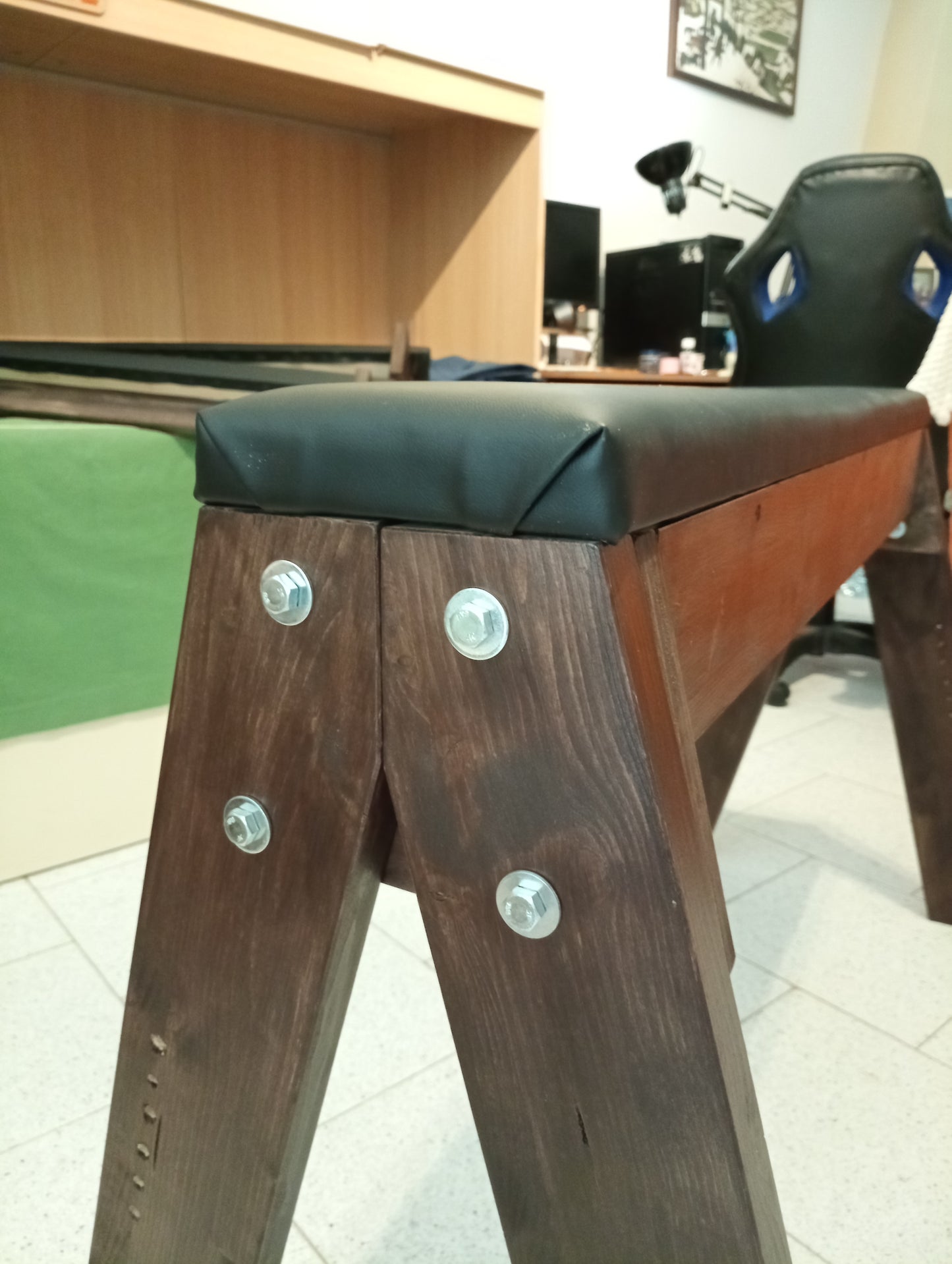 Portable Wooden Spanking Bench with Adjustable Side Supports