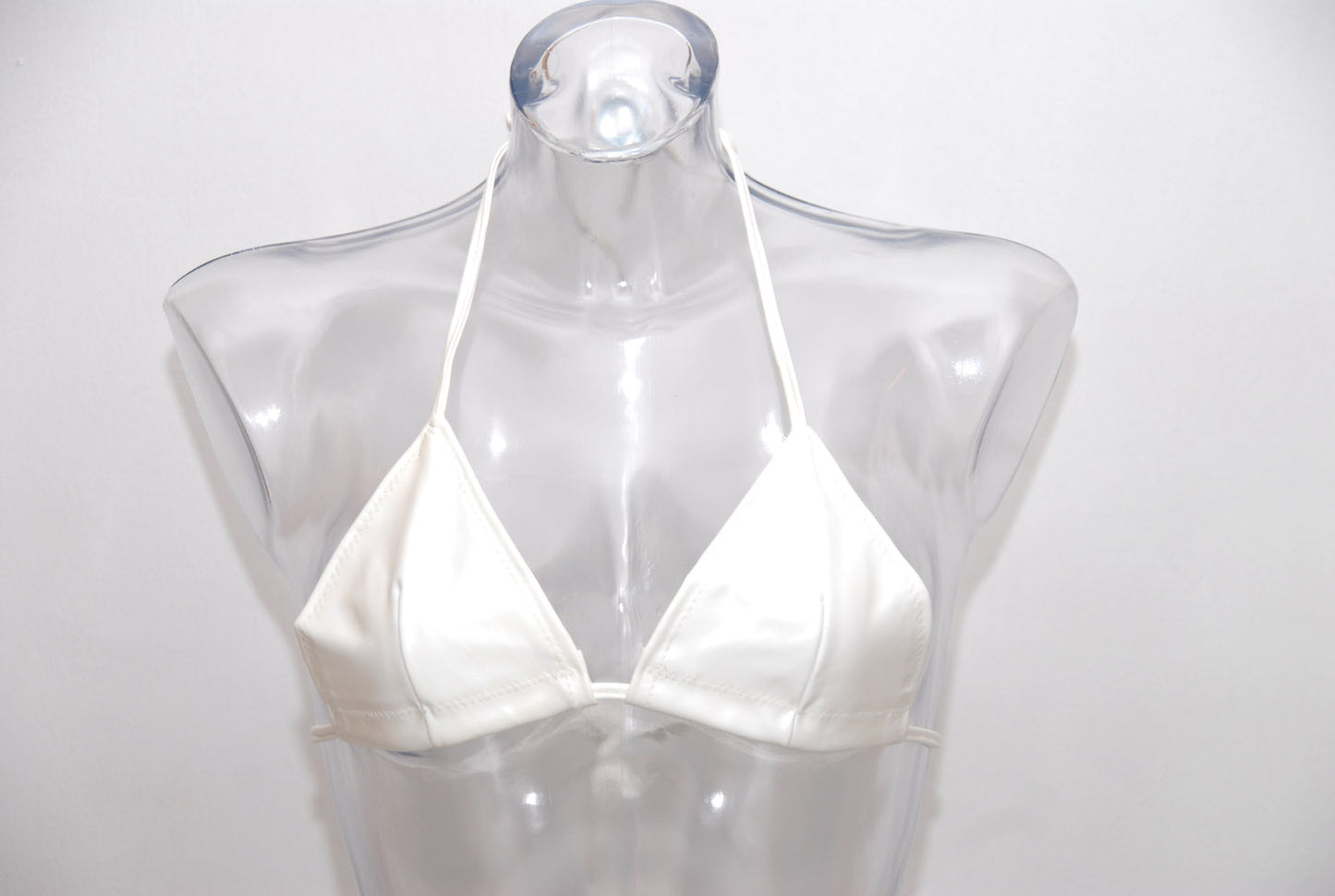 white vinyl bra