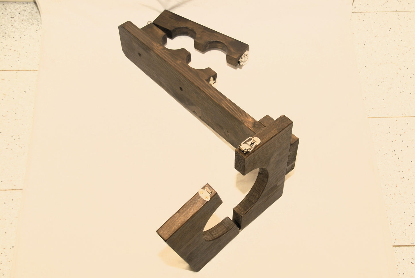 Leash-compatible vertical bondage stock for immersive BDSM play – Italian handmade design in solid fir wood