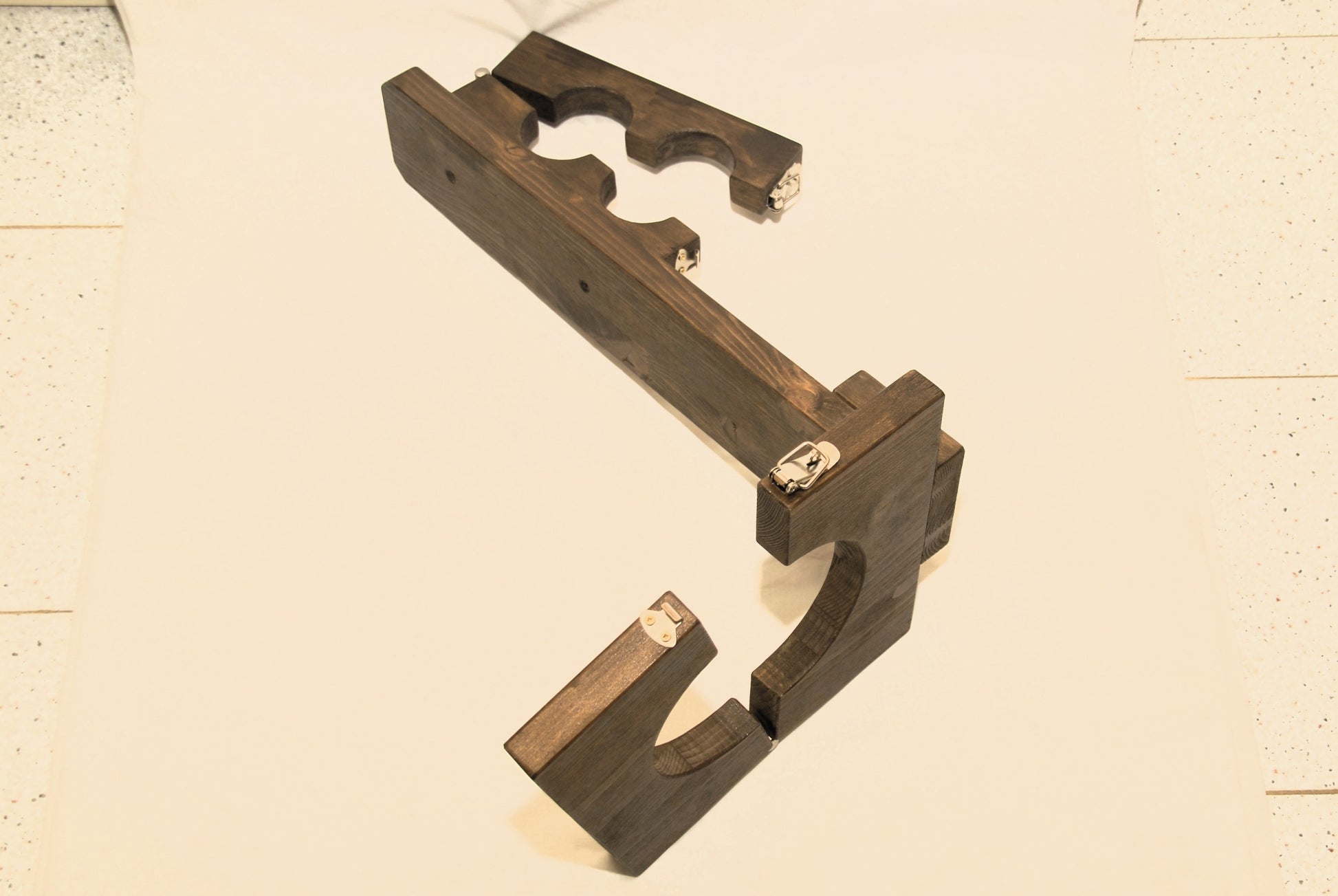 Leash-compatible vertical bondage stock for immersive BDSM play – Italian handmade design in solid fir wood