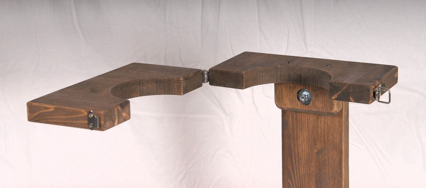 Wooden Interrogation Chair with Bondage Stocks | BDSM Dungeon Furniture