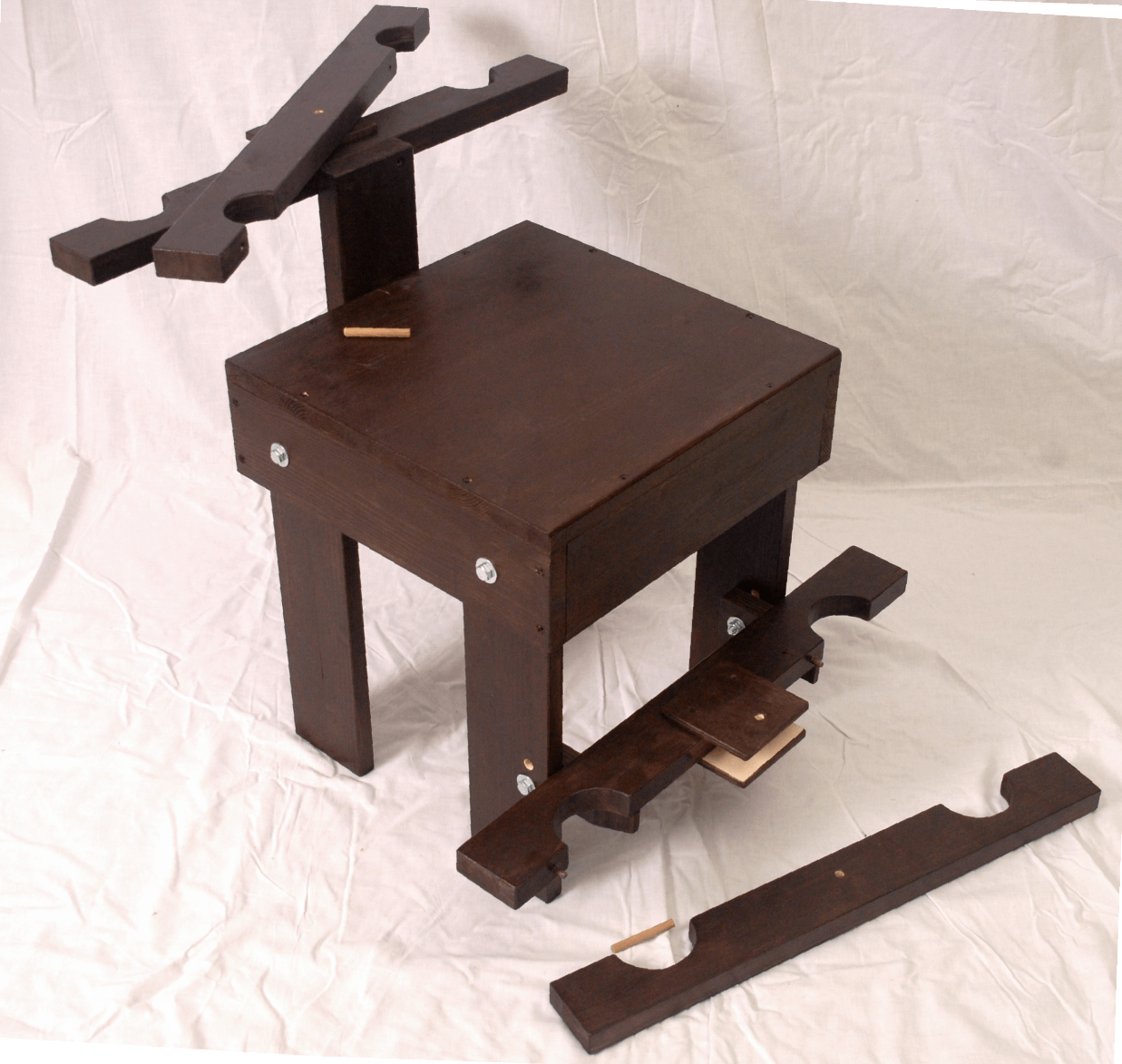 Flogging Chair Compact Wooden Bondage Chair BDSM – Solid Hinge-Free Restraint – Unique ...