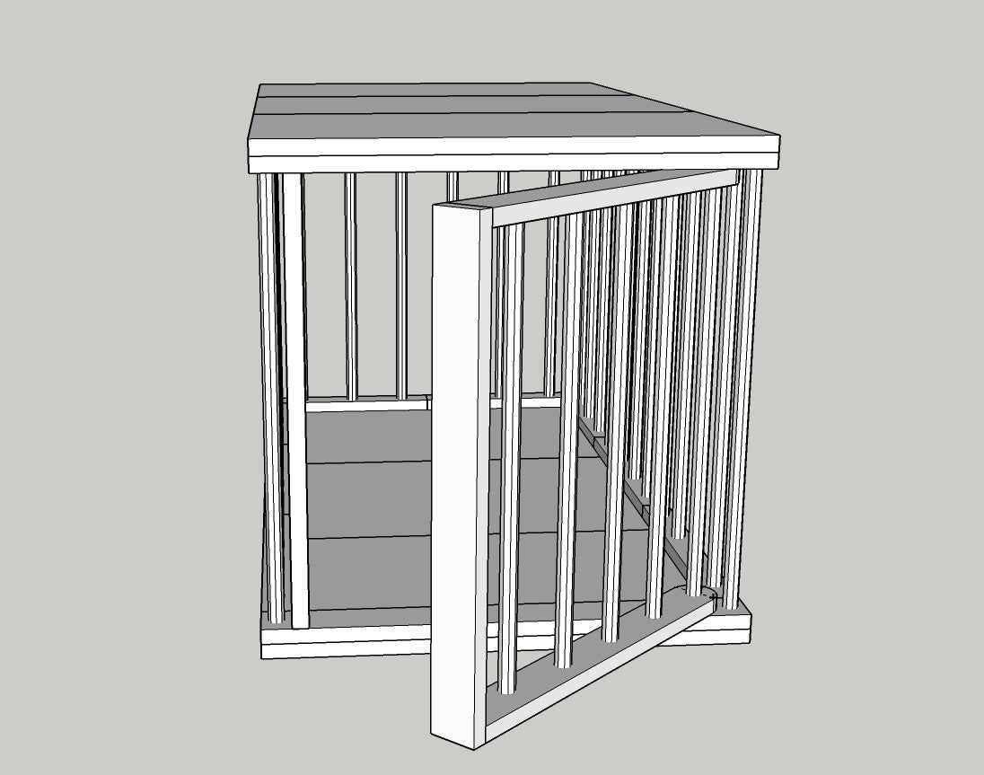 Portable Wooden Bondage Cage - Flat Pack Human Cage for Home Use