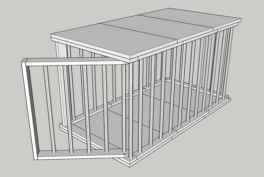 Portable Wooden Bondage Cage - Flat Pack Human Cage for Home Use