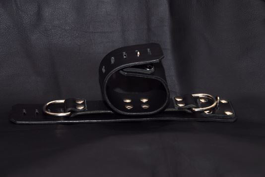 Wrists-to-Neck Bondage Harness with Lockable Collar and Wrist Restraints - BDSM